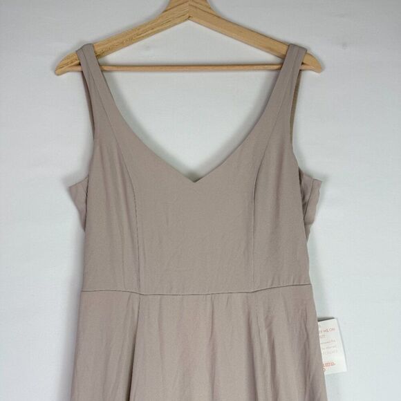 Show Me Your MuMu Jenn Maxi V Neck Bridesmaid Dress Show Me The Ring Crisp M - Picture 5 of 10